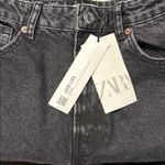 NWT Zara Black Denim Shorts, classic mom fit. High rise size 8. Photo 6