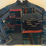 Buttons Parsley & Sage Denim Button Up Bead Art Jacket Size medium Photo 10
