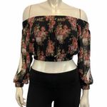 Tobi Off Shoulder Floral Cold Shoulder Top Blouse Photo 0