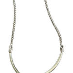 Lia Sophia  Hutton necklace with a copper-colored ring and a silver-tone chain Photo 0