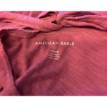 American Eagle  Outfitters Shirt Womens Medium Pink Babydoll Tie Back Tunic Top Photo 5