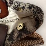 Nicole Miller  Straw Wood Handle Snap Closure Clutch Photo 9