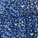 ZARA Blue Leopard Print Oversized Top Size S Photo 12