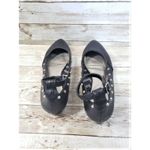 Fergalicious  Flats Black Studded Ankle Tie Flats - Size 6 Photo 7