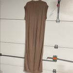 MR MITTENS WOMENS POINTELLE KNIT COTTON MIDI DRESS BEIGE/BROWN/TAN MEDIUM Tan Photo 5