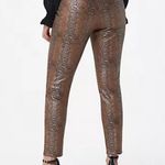 Dennis Basso Brown Metallic Printed Scuba Leggings Size XS NWOT Photo 2
