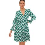Tuckernuck Pomander Place x - Green Ikat Kenzo Dress Sz S Photo 2