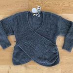 Urban Outfitters  - Cross Over Front Knit Sweater in Gray Photo 0