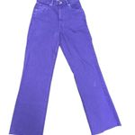 ZARA Purple High Rise Wide Leg Jeans Photo 0
