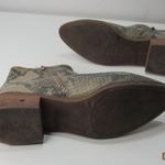 Lucky Brand Ankle Boots Womens 7.5M Snake Skin Print Zip Block Heel boho booties Photo 7