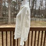 Pure Collection linen Cream Casual Button Down Shirt with Textured Fabric Black Size 2 Photo 1