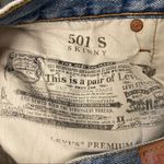 Levi's  501 High Rise Skinny Leg Button Fly Distressed Jeans Size 24 Photo 16