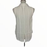 Taylor & Sage Taylor &‎ Sage White Sleeveless Eyelet Button Down Blouse Boho Chic M Photo 3