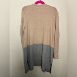 Madewell Kent Merino Wool Blend Colorblock Tan and Gray Open Front Cardigan XS Photo 2