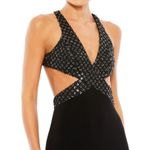 Mac Duggal Black Style No. 68166 halter neckline open back sequin bodice sz 6 Photo 2