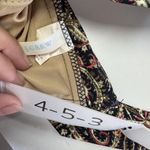 J Crew Bikini Top Womens Small D Cup Black Gold Paisley Print Halter Swim Padded Photo 2