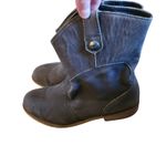 EWU Women's Grey Leather Ankle Boots Casual Western Style Low Heel Size 9 Gray Photo 1