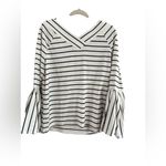 Gibson Latimer Large V Neck Striped Blue White NWT Photo 2