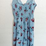 Charlotte Russe Blue Floral Bow Tank Top Keyhole Front Summer Mini Dress Photo 6
