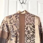 Jeanne Marc Collection Vintage Tan Brown Jacquard Floral Kimono Jacket XS 4/6 Photo 10