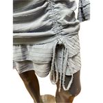 Style Rack Mini Blue Dress Ruched Size Medium Long Sleeve V Neck Photo 5