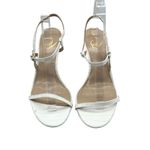 Sam Edelman  Doran White Faux Leather Embossed Stiletto Sandals Ankle Strap 9.5 Photo 2