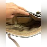 Aurielle Leather Silver & Green Purse Bag Tote‎ Photo 1