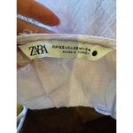 ZARA  Shirt Women XS Purple Lilac Sheer Raw Seam Detail Tie Neck Open Back Top‎ Photo 10