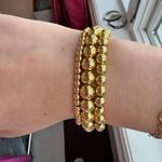 3 Gold Bead Bracelets Photo 1