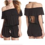 Isabella Rose Besties open back off the shoulder romper Swim Cover Up Sz Small Black Photo 1