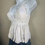 Free People Lace RAdella Cami White Lace Crochet Tiered Sleeveless Boho XS Party Photo 2