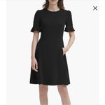 DKNY  Littpe Black A-Line Short Sleeve Dress Womens Medium 8 Photo 2