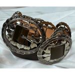 8 Other Reasons  Concho Belt Brown and Silver 43" Photo 9