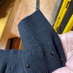 Romeo + Juliet Couture Studded Black Cropped Sweatshirt Cotton Wool Size Medium Photo 10