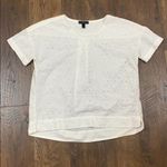 J.Crew White Eyelet Short Sleeve Top Photo 1