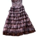 Jones New York Jovani New York Strapless Tiered Tulle Maxi Black Pink Dress Women’s Sz 10 Photo 1