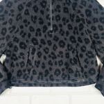 Old Navy  Leopard Print Quarter Zip Pullover Fleece Sweatshirt XS Photo 1