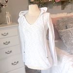 Faded Glory White Cotton Sweater Pullover Hooded Photo 10