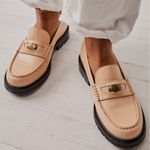 Free People  Liv Camel Penny Leather Loafer Shoe Photo 2
