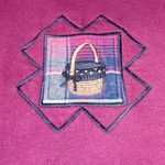 Jerzees  Vintage Embroidered Basket Sweatshirt Womens Large Burgundy 90s Granny Photo 5