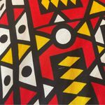 NEW Kara Chic NF Ankara Print Dramatic Wide Leg Halter Tank Collared Jumpsuit Red Size undefined Photo 5