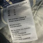 American Eagle  Outfitters High Rise Tie Belted Striped Jean Shorts Plus Size 14 Photo 9