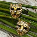 Head Vintage Jaguar  Clip On Earrings Photo 0