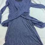 Athleta Heather Purple V Neck Faux Wrap Long Sleeve Dress Photo 10