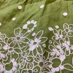 Grace Elements Size 14 Green Linen Grassy Field Embroidered Spring NWT New Cute Photo 3