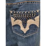Liuces Jeans Womens Size 18 Slim Fit Rhinestones Embellish Rise Western Cowgirl Blue Photo 9