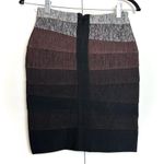 Herve Leger Riley Bandage Mini Skirt Brown Ombre Photo 6