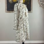 barney's new york  Floral Long Sleeve Tie Neck Peasant Dress Size Medium Photo 3