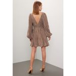 Jewel x Badgley Mischka Balloon Sleeve Dress Gold Size 8 Photo 3