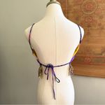 Vintage Floral Brocade Purple Fringe Festival Crop Top Photo 5